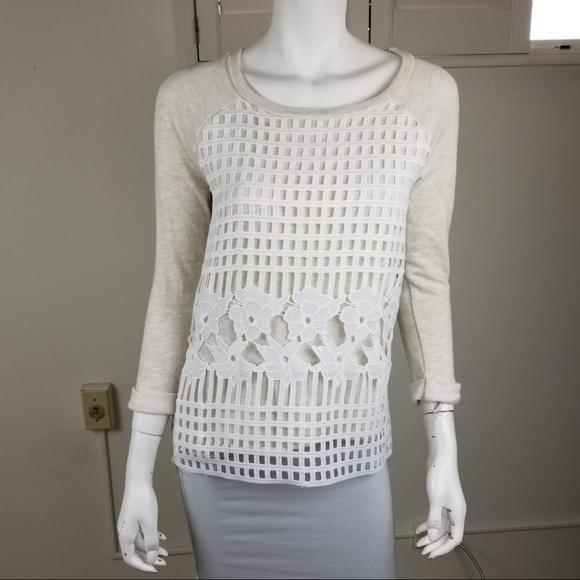 Anthropologie Sweaters - Anthropologie Postmark Lace Sweater XS